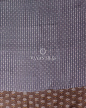 Load image into Gallery viewer, Brown Grey Printed Tussar Silk Suit