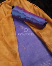 Load image into Gallery viewer, Purple Brown Pure Tussar Silk Suit Set