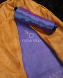 Purple Brown Pure Tussar Silk Suit Set