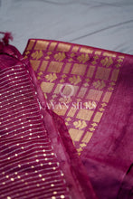 Load image into Gallery viewer, Pink Tussar Silk Saree