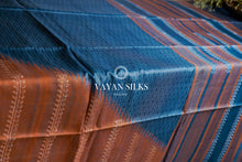 Load image into Gallery viewer, Sandstone Blue Printed Tussar Silk Saree