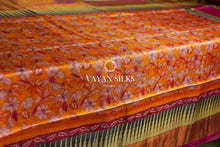 Load image into Gallery viewer, Coral Orange Printed Tussar Silk Saree
