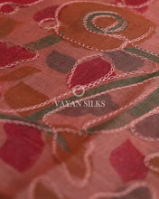 Load image into Gallery viewer, Peach Handpainted Pure Tussar Silk Suit