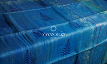 Load image into Gallery viewer, Blue Fern Printed Saree