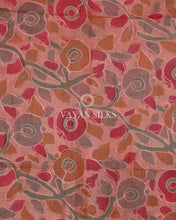 Load image into Gallery viewer, Peach Handpainted Pure Tussar Silk Suit