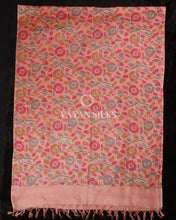 Load image into Gallery viewer, Peach Handpainted Pure Tussar Silk Suit