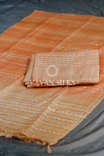 Load image into Gallery viewer, Peach Orange Tussar Silk Suit