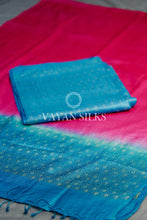 Load image into Gallery viewer, Blue Pink Tussar Silk Suit