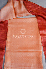 Load image into Gallery viewer, Orange Rust Tussar Silk Suit
