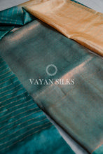 Load image into Gallery viewer, Green Tussar Silk Suit