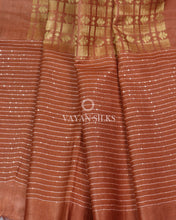 Load image into Gallery viewer, Orange Woven Tussar Silk saree