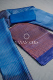 Blue Tussar Silk Suit