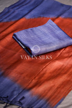 Load image into Gallery viewer, Blue Rust Tussar Silk Suit
