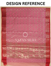Load image into Gallery viewer, Cream Red  Banarasi Silk Saree