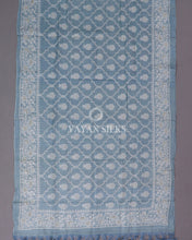 Load image into Gallery viewer, Blue Embroidered Tussar Silk Suit