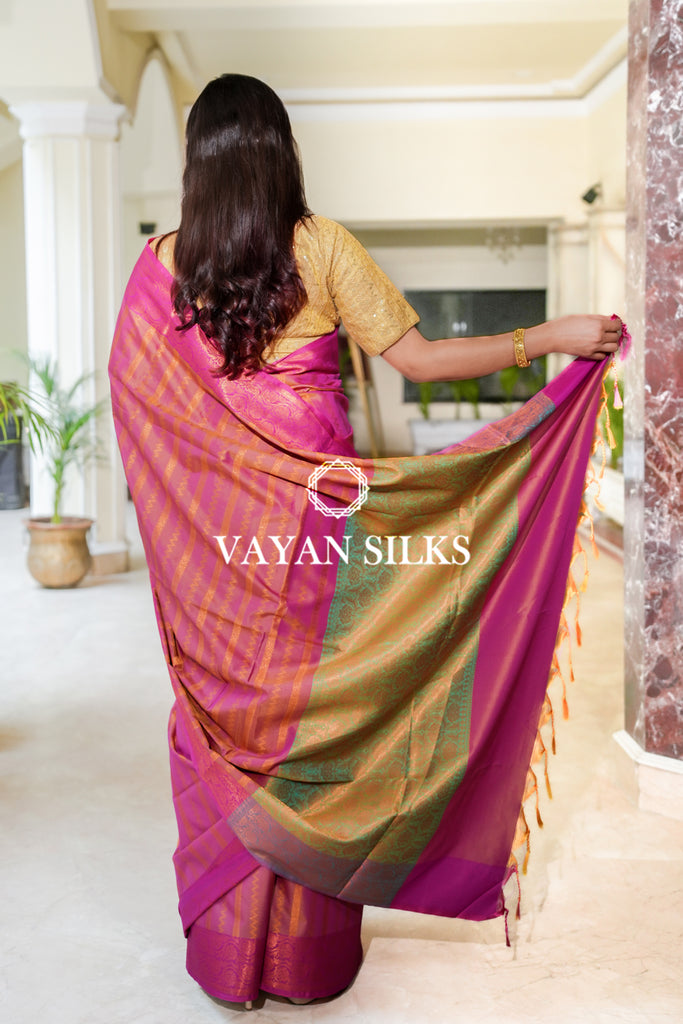 Pink Banarasi Art Silk Saree
