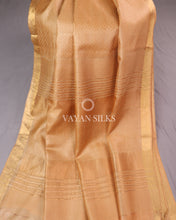 Load image into Gallery viewer, Yellow Gold Pure Tussar Silk Saree