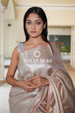 Soft Champagne Tanchui Tissue Silk Saree