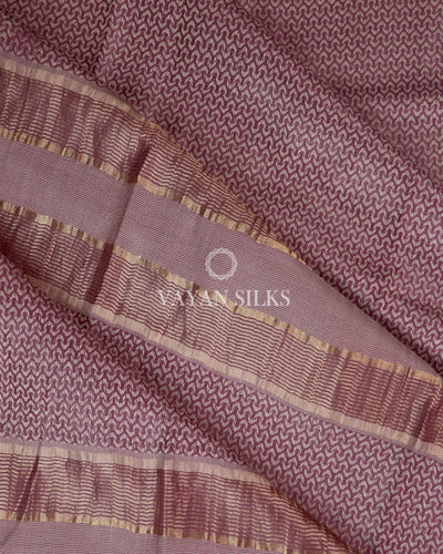 Purple Pure Tussar Silk Saree