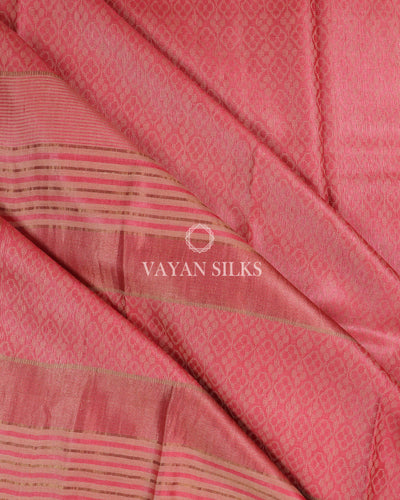 Red Pure Tussar Silk Saree