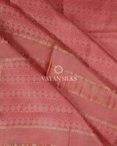 Red Pure Tussar Silk Saree