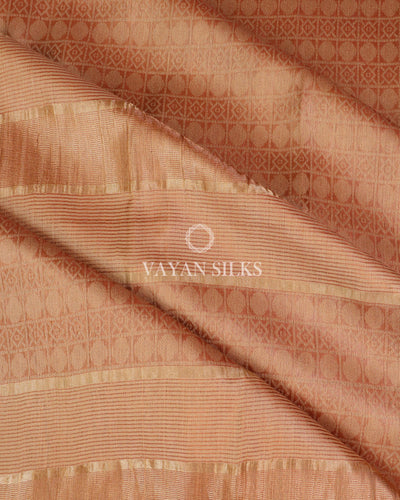 Yellow Gold Pure Tussar Silk Saree