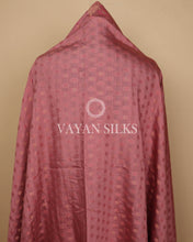 Load image into Gallery viewer, Dusky Rose Pink Banarasi Silk Unstitched Suit Set