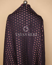 Load image into Gallery viewer, Black Pink Banarasi Silk Unstitched Suit Set