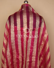 Load image into Gallery viewer, Pink Crushed Banarasi Silk Unstitched Suit Set