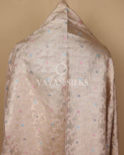 Load image into Gallery viewer, Beige Banarasi Silk Unstitched Suit Set