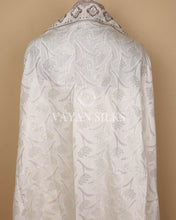 Load image into Gallery viewer, Off White Banarasi Silk Unstitched Suit Set