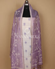 Load image into Gallery viewer, White Banarasi Silk Unstitched Suit Set
