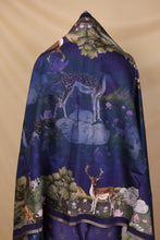 Load image into Gallery viewer, Dark Blue Banarasi Silk Unstitched Suit Set
