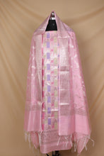 Load image into Gallery viewer, Baby Pink Multi Cotton Silk Unstitched Suit Set