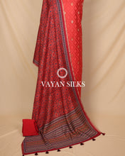Load image into Gallery viewer, Red Banarasi Silk Unstitched Suit Set