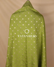 Load image into Gallery viewer, Green Moonga Silk Unstitched Suit Set
