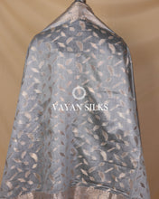 Load image into Gallery viewer, Olive Green Grey Cotton Silk Unstitched Suit Set