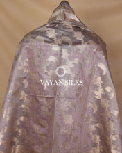 Load image into Gallery viewer, Dark Pink Grey Cotton Silk Unstitched Suit Set