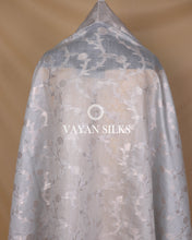 Load image into Gallery viewer, Yellow Greyish Blue Cotton Silk Unstitched Suit Set