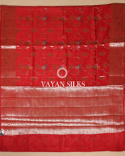 Load image into Gallery viewer, Red Pure Dupion Katan Silk Saree