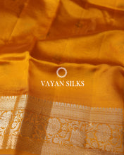 Load image into Gallery viewer, Orange Pure Dupion Katan Silk Saree
