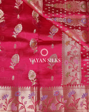 Load image into Gallery viewer, Rani Pink Pure Dupion Katan Silk Saree