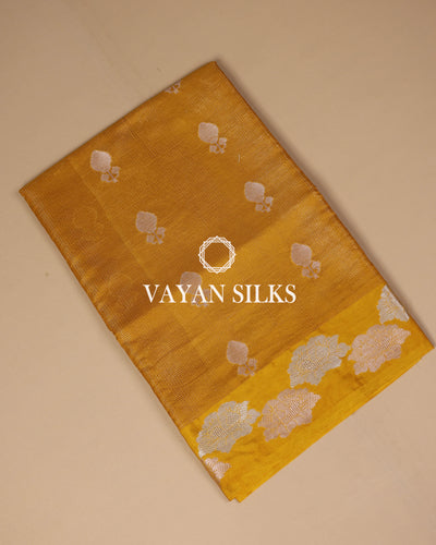 Mustard  Banarasi Katan Silk Saree