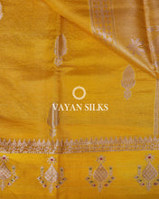 Load image into Gallery viewer, Yellow Banarasi Katan Silk Saree