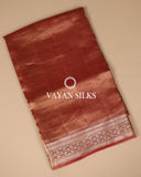 Rust Pure Tissue Silk Saree