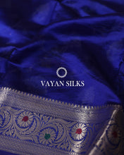 Load image into Gallery viewer, Royal Blue Pure Dupion Katan Silk Saree