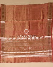 Load image into Gallery viewer, Rust Pure Tissue Silk Saree