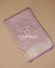 Load image into Gallery viewer, Lavender Banarasi Mushru Silk Saree