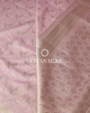 Load image into Gallery viewer, Lavender Banarasi Mushru Silk Saree
