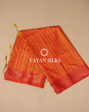 Load image into Gallery viewer, Orange Green Banarasi Art Silk Saree